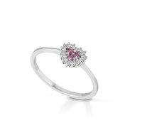 Anello Lelune Donna LELUNE DIAMONDS in Oro bianco Rubino 0.08 Ct LDRNRB006008 - LDRNRB006008